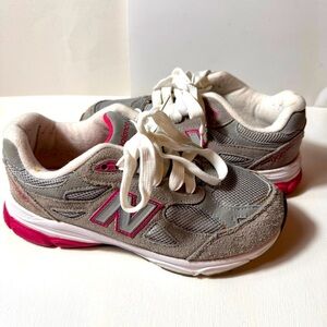 Womens Vintage Classic New Balance 990 Pink Gray Sneakers Shoes Size 4